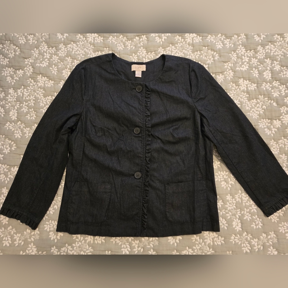 LOFT Women's dark blue jacket size M